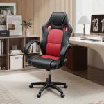 Gaming Chair, Racing Style Office High Back Ergonomic Conference Work Chair Reclining Computer PC Swivel Desk Chair with Lumbar Support&Adjustable Task Gas lift PU Leather (Red)