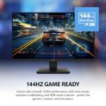 msi PRO MP273W E14A 27-inch IPS 1920 x 1080 (FHD) Gaming Office Monitor, 144Hz, Free-Synch, HDMI, DisplayPort, VGA Port, VESA Mountable, Tilt, Speaker, 4-Side Slim Bezel 1ms, White