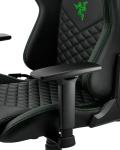 Razer Edition Tarok Natrix PC Gaming Chair - Breathable PU Leather Quilted Softcoat 3D Armrests, Rocker Function, Lumbar Cushion and Pillow, up to 130 kg, Black