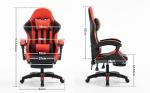 Millhouse Gaming Chair, Adjustable Computer Desk Chair with Lumbar Support, Footrest & Head Pillow, X2022, Red