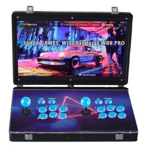 RegiisJoy 36800 in 1 Metal Box Arcade Game Console, 22-inch HD Screen Portable 3D WiFi Pandoras Box W88 pro,Retro Video Game Machine Search Hide Save Load Pause Function