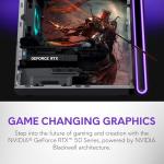 Alienware Aurora Gaming Desktop ACT1250 - Intel Core Ultra 7 265KF Series 2, Nvidia GeForce RTX 5070, 32GB DDR5, 1TB SSD, Liquid Cooling, 1000W PSU, Windows 11 Home, Clear Side Panel - Basalt Black