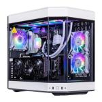 Velztorm White Praetix 3D Custom Built Y60 Gaming Desktop PC (GeForce RTX 5080 16GB (Beats 4090) Liquid Cooled AMD Ryzen 7 9800X3D, 32GB DDR5, 2TB PCIe SSD, 1000W PSU, WiFi 7, Win 11 Pro)