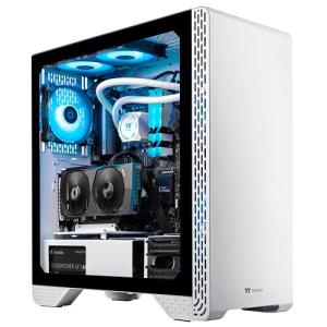 Thermaltake Glacier i360 Liquid-Cooled PC (Intel i5-11600K, RTX 3060, 16GB RGB 3200Mhz DDR4 ToughRAM RGB Memory, 1TB NVMe M.2, WiFi, Win 10 Home) Gaming Desktop Computer S3WT-Z590-G36-LCS