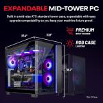 Skytech King 95 Gaming PC Desktop, Intel i7 14700F 2.1 GHz (5.3GHz Turbo), NVIDIA RTX 5070 Ti 16GB, 2TB Gen4 NVMe SSD, 32GB DDR5 RAM 6000 RGB, 850W Gold ATX 3 PSU, 360mm ARGB AIO, Wi-Fi, Win 11
