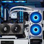Thermaltake Glacier i360 Liquid-Cooled PC (Intel i5-11600K, RTX 3060, 16GB RGB 3200Mhz DDR4 ToughRAM RGB Memory, 1TB NVMe M.2, WiFi, Win 10 Home) Gaming Desktop Computer S3WT-Z590-G36-LCS