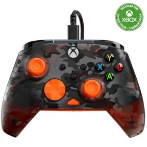 Turtle Beach Rematch Core Orange and Ghost Black Camo Wired Gaming Controller with Audio Controls, Rumble Motors and Impulse Triggers – Licensed for Xbox Series X or S, Xbox One and Windows PCs
