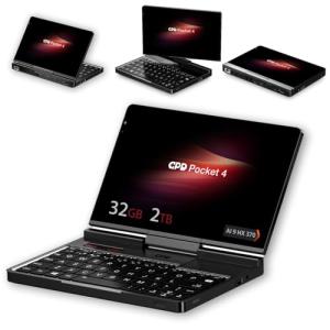 Pocket 4 Mini Laptop 8.8" 2.5K 144Hz Touchscreen with AMD Ryzen AI 9 HX 370(32GB LPDDR5X | 2TB SSD) Wi-Fi 6E, Bluetooth 5.3, Modular AI Handheld PC, for Gamers/Developers/Professionals/Travelers