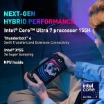 MSI Claw A1M PC Gaming Handheld: Intel Ultra 7-155H, 8" FHD 120Hz Display, 16GB LPDDR5, 1TB NVMe SSD, SD Card Reader, Thunderbolt 4, Win 11 Home: Black 229US