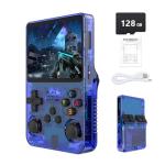 R36S Retro Handheld Game Console with 3.5" IPS Display, 64/128GB and 21,000+ Classic Games, Open Source Linux System, Screen Portable Pocket Video Player (Blue-128G)