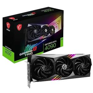 MSI Gaming GeForce RTX 4090 24GB GDRR6X 384-Bit HDMI/DP Nvlink Tri-Frozr 3 Ada Lovelace Architecture OC Graphics Card (RTX 4090 Gaming X Trio 24G)