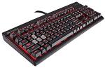 CORSAIR Strafe Mechanical Gaming Keyboard - Red LED Backlit - USB Passthrough - Linear and Silent - Quietest Switch - Cherry MX Silent Switch