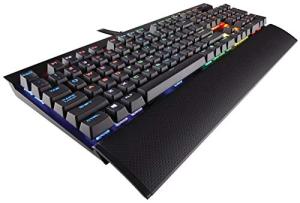 CORSAIR K70 LUX RGB Mechanical Gaming Keyboard - USB Passthrough & Media Controls - Linear & Silent - Cherry MX Silent - RGB LED Backlit