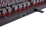 CORSAIR Strafe Mechanical Gaming Keyboard - Red LED Backlit - USB Passthrough - Linear and Silent - Quietest Switch - Cherry MX Silent Switch