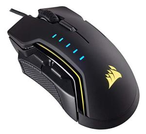 CORSAIR Glaive - RGB Gaming Mouse - Comfortable & Ergonomic - Interchangeable Grips - 16000 DPI Optical Sensor - Aluminum