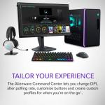 Alienware Pro Wireless Gaming Mouse - 2.4GHz Gaming Wireless/USB Wired Connectivity, Adjustable DPI, Optical Sensor Technology, 6 Programmable Buttons, 650 IPS Sensor Max Speed - Dark Side of the Moon