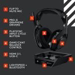 Logitech G Astro A50 X LIGHTSPEED Wireless Gaming Headset + Base Station, PRO-G GRAPHENE, PLAYSYNC across Xbox Series X|S, Xbox One, Windows 10/11, Bluetooth, HDMI 2.1 Passthru, Black