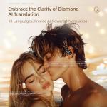 VERTU Crush Series AI Earbuds Wireless Bluetooth, Translation Headphones, Zero-Pressure Comfort Earbuds for Runners, Synced Sound and Vision for Gaming(Black)