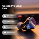 Linsoul Yanyin Canon Pro,1DD + 6BA In-Ear Monitor, HiFi Wired Earbuds,Gaming IEM Earphones, Hybrid IEM Headphones with 3D Printed Resin Faceplate,Detachable Cable for Musician Audiophile (3.5mm)