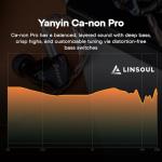 Linsoul Yanyin Canon Pro,1DD + 6BA In-Ear Monitor, HiFi Wired Earbuds,Gaming IEM Earphones, Hybrid IEM Headphones with 3D Printed Resin Faceplate,Detachable Cable for Musician Audiophile (3.5mm)