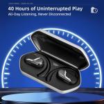 VERTU Crush Series AI Earbuds Wireless Bluetooth, Translation Headphones, Zero-Pressure Comfort Earbuds for Runners, Synced Sound and Vision for Gaming(Black)