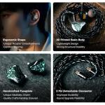 Linsoul ZiiGaat Arcanis In Ear Monitor, Professional 2DD+5BA Hybrid IEM Earphone, Gaming Earbuds, HiFi Wired Earbuds with Detachable Cable for Musicians Audiophiles