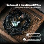 Linsoul ZiiGaat Arcanis In Ear Monitor, Professional 2DD+5BA Hybrid IEM Earphone, Gaming Earbuds, HiFi Wired Earbuds with Detachable Cable for Musicians Audiophiles