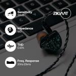 Linsoul ZiiGaat Arcanis In Ear Monitor, Professional 2DD+5BA Hybrid IEM Earphone, Gaming Earbuds, HiFi Wired Earbuds with Detachable Cable for Musicians Audiophiles