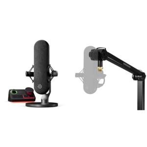 SteelSeries Alias ​​Pro Kit – XLR Microphone + Stream Mixer -Streaming and Podcasting + Pro Microphone Boom Arm – For Gaming, Streaming and Podcasting