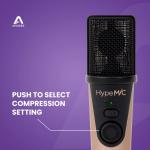 Apogee Hype Mic - USB Microphone with Analogue Compression for Capturing Vocals and Instruments, Streaming, Podcasting, and Gaming, Made in USA, Rose Gold