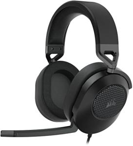 CORSAIR HS65 SURROUND Multiplatform Wired Gaming Headset - Dolby 7.1 Surround Sound - SonarWorks SoundID - iCUE Compatible - PC, Mac, PS5, PS4, Xbox, Nintendo Switch, Mobile - Carbon