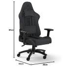 Corsair TC100 RELAXED Gaming Chair - Fabric - Racing-Inspired Design - Lumbar Pillow - Detachable Memory Foam Neck Pillow - Adjustable Seat Height - Adjustable Armrests - Grey & Black