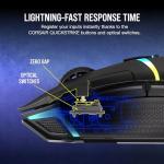 Corsair NIGHTSABRE RGB WIRELESS Gaming Mouse for FPS, MOBA - 26,000 DPI - 11 Programmable Buttons - Up To 100hrs Battery - iCUE Compatible - Black