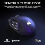 Corsair SCIMITAR ELITE WIRELESS SE MMO PC Gaming Mouse – 33,000 DPI, 16 Programmable Buttons, Key Slider, Elgato Virtual Stream Deck, 1,000Hz Polling, Up to 150-Hour Battery – Gunmetal
