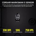 Corsair SCIMITAR ELITE WIRELESS SE MMO PC Gaming Mouse – 33,000 DPI, 16 Programmable Buttons, Key Slider, Elgato Virtual Stream Deck, 1,000Hz Polling, Up to 150-Hour Battery – Gunmetal