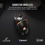 Corsair DARKSTAR WIRELESS MMO/MOBA Gaming Mouse - 26,000 DPI - 15 Programmable Buttons - Strain-Reducing Design - Long Battery Life - Black