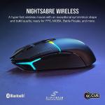 Corsair NIGHTSABRE RGB Wireless Gaming Mouse for FPS, MOBA - 26,000 DPI - 11 Programmable Buttons - Up to 100hrs Battery - iCUE Compatible - Black