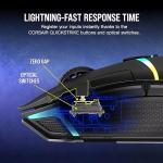Corsair NIGHTSABRE RGB Wireless Gaming Mouse for FPS, MOBA - 26,000 DPI - 11 Programmable Buttons - Up to 100hrs Battery - iCUE Compatible - Black