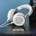 Corsair Virtuoso PRO Wired Open Back Gaming Headset - Detachable Uni-Directional Microphone - 50mm Graphene Drivers - 20Hz-40 kHz Frequency Reponse - White