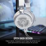 Corsair Virtuoso PRO Wired Open Back Gaming Headset - Detachable Uni-Directional Microphone - 50mm Graphene Drivers - 20Hz-40 kHz Frequency Reponse - White