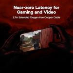 Linsoul SIMGOT EG280 in Ear Monitor, 1DD+1 Planar HiFi IEM, Wired Gaming Earphone with Microphone, 1.7m Long Detachable 2Pin OFC Cable, with USB-C Adapter, for FPS Games and Audiophile Musician