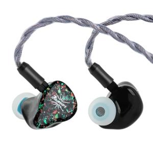 Linsoul Kiwi Ears Astral 1DD+6BA Hybrid In Ear Monitor, Wired Earbuds, HiFi Studio Recording &Mixing Earphone, Portable Gaming IEMs for Professional Music Engineers Audiophiles (Green)