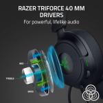 Razer Kraken Kitty V3 X - Wired Kitty Headset for Gaming - Iconic Kitty Ears - 270g Lightweight - HyperClear Cardioid Mic - TriForce 40 mm Drivers - 3,5mm Audio Jack | Black