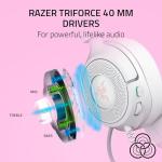 Razer Kraken Kitty V3 X - Wired Kitty Headset for Gaming - Iconic Kitty Ears - 270g Lightweight - HyperClear Cardioid Mic - TriForce 40 mm Drivers - 3,5mm Audio Jack | White