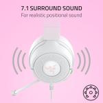 Razer Kraken Kitty V3 X - Wired Kitty Headset for Gaming - Iconic Kitty Ears - 270g Lightweight - HyperClear Cardioid Mic - TriForce 40 mm Drivers - 3,5mm Audio Jack | White