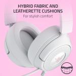Razer Kraken Kitty V3 X - Wired Kitty Headset for Gaming - Iconic Kitty Ears - 270g Lightweight - HyperClear Cardioid Mic - TriForce 40 mm Drivers - 3,5mm Audio Jack | White