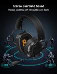 Senzer SG500 Gaming Headset with Noise Cancelling Microphone- Memory Foam Ear Pads-Portable Foldable Headphones for PC, PS4, PS5, Xbox One, Switch