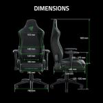 Razer Iskur - Premium Gaming Chair with Integrated Lumbar Support (Desk Chair/Office Chair, Multi-layer Synthetic Leather, Foam Padding, Head Pad, Height Adjustable) Fabric | Standard