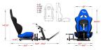 OpenWheeler Advanced Racing Seat and Stand Driving Simulator Gaming Chair with Gear Shifter Mount
