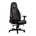noblechairs ICON Gaming Chair - Office Chair - Desk Chair - Real Leather - Ergonomic - Cold Foam Upholstery - 150kg - Racing Seat Design - Black